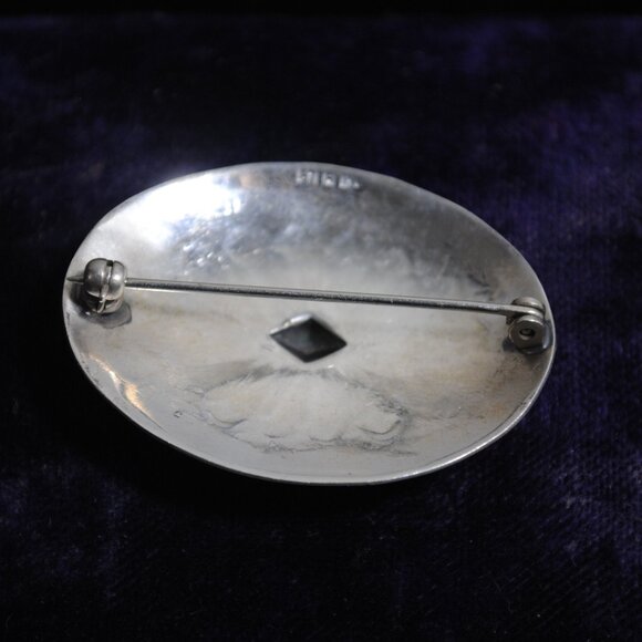 Vintage Navajo Concho Sterling Silver Brooch - Picture 5 of 9